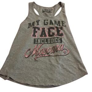 #305 Chin-Up Grey Graphic Tank Top